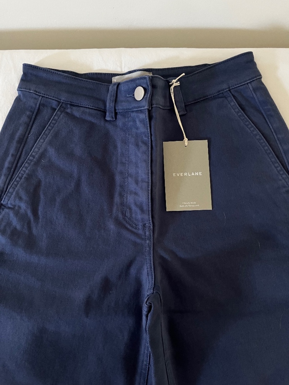 Everlane Dark Cobalt Blue Wide Leg Crop Pants - Size 4